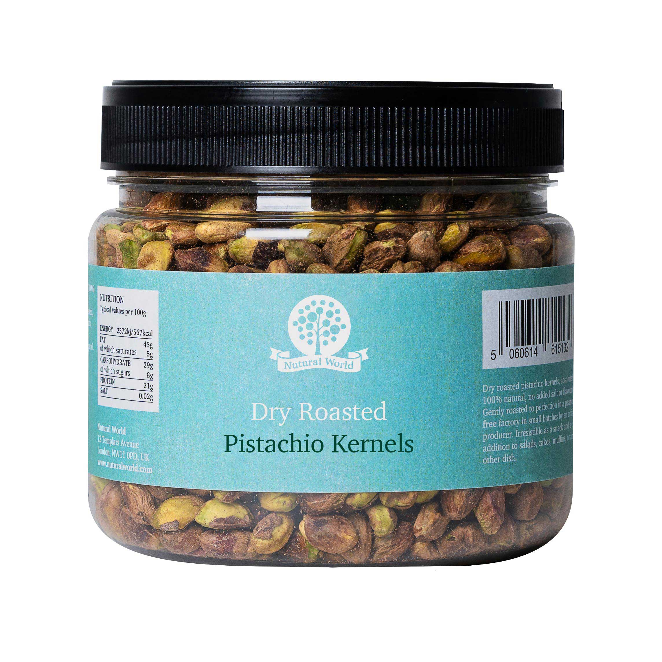 Dry Roasted Pistachio Kernels – Unsalted (500g)