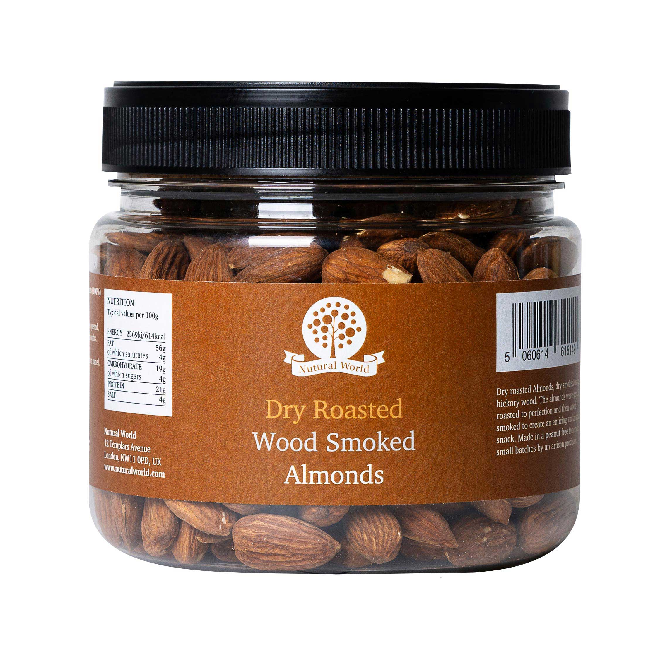 Dry Roasted Wood Smoked Almonds (500g)